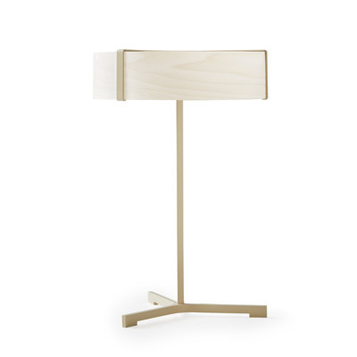 Thesis Table Lamp - Dimmable LED - Matte Ivory Finish - Ivory White Shade