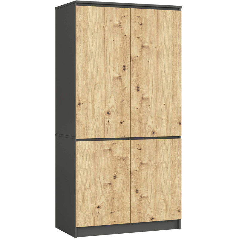 Srikanth 4 Door Manufactured Wood Wardrobe