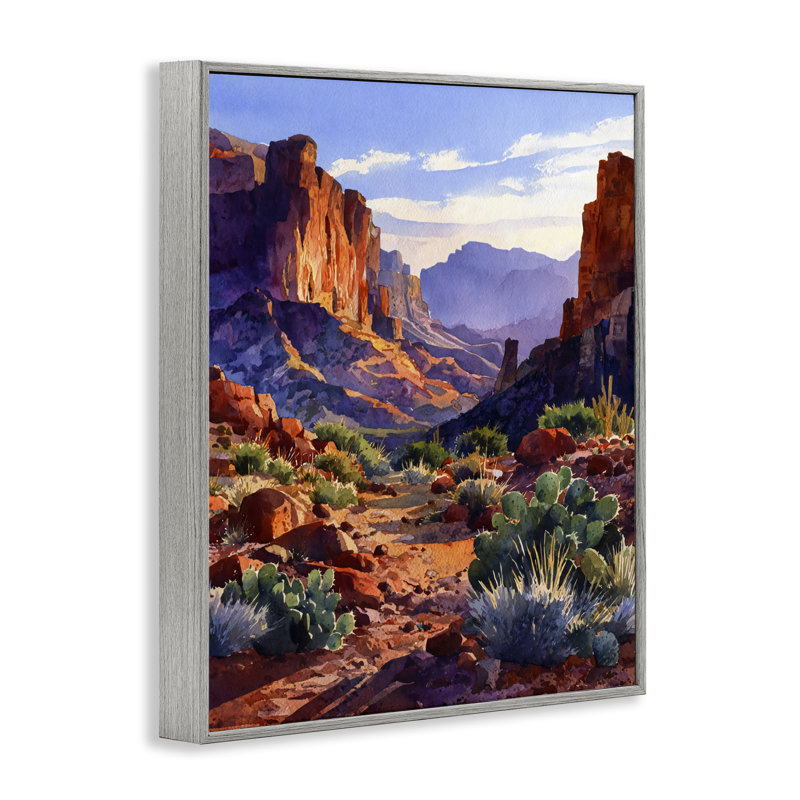 Giclée encadrée par Western Colors Earthy Desert, design par Franklyn Gregory, 20 x 16, Giclée de ferme grise encadrée