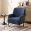 Fauteuil rembourré 28,7 po avec dossier serré et pieds en bois massif-667473012