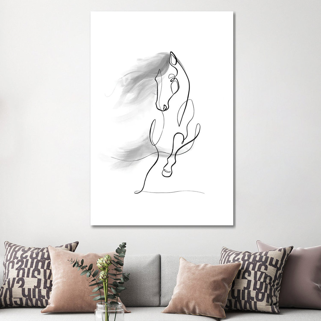 Botanical Letter D by Kelsey McNatt - Floater Frame Rectangle Print on Canvas