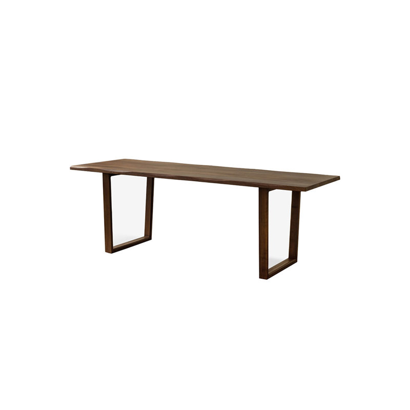 Table de salle à manger entièrement en bois massif, H 29,52 po x L 62,99 po x l 31,49 po
