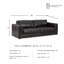 Zuri 95' Genuine Leather Sofa