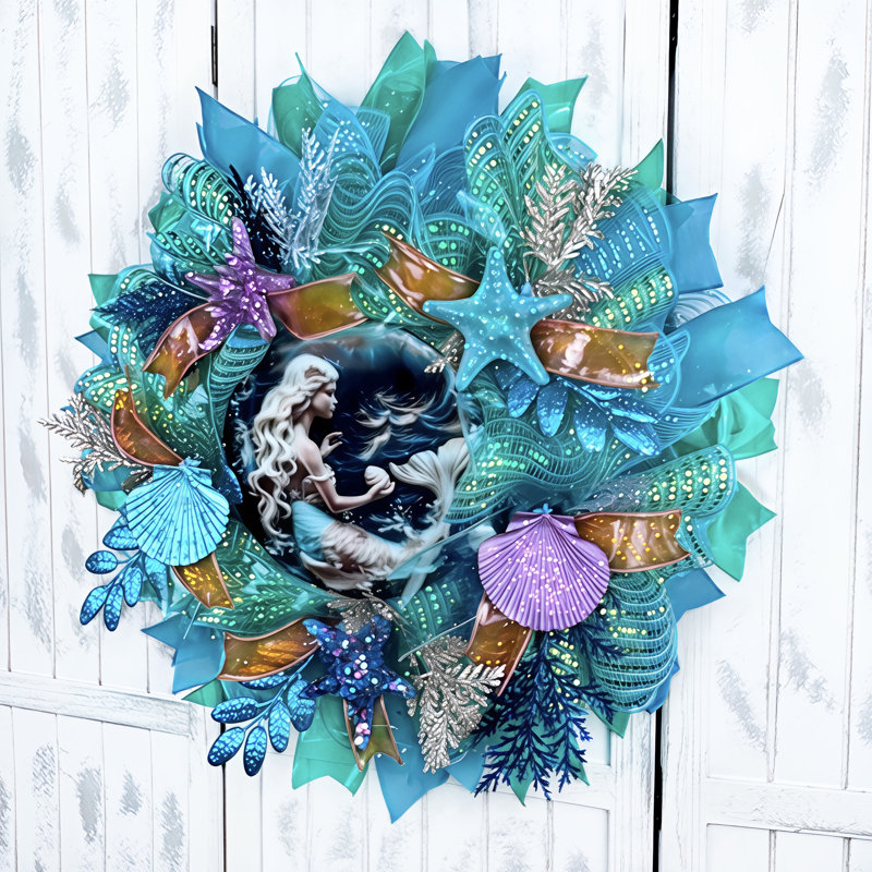 Couronne de sirène en faux vitrail