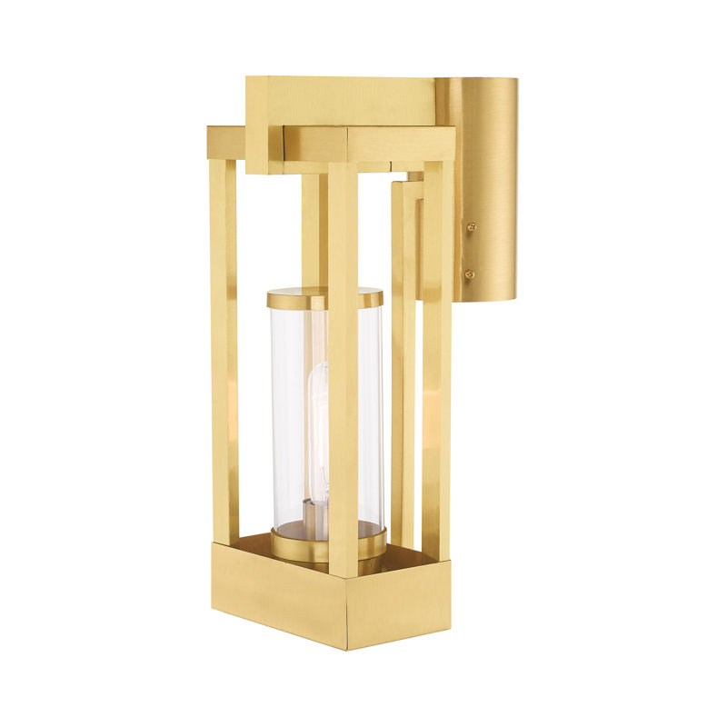 Binkley Wall Light, 15.13" H x 6.25" W x 9.13" D, Satin Brass
