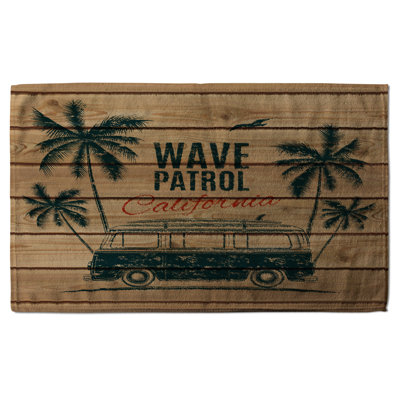 Cotton Floral Waffle Kitchen Towel