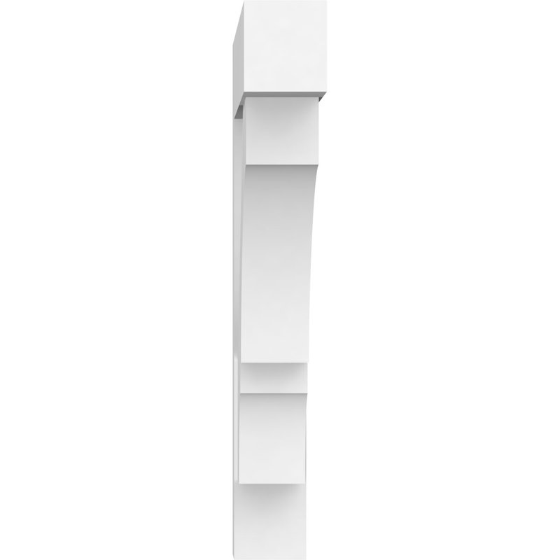 5"W x 36"D x 36"H Standard Balboa Architectural Grade PVC Bracket With Block Ends, 36" H x 5" W x 36" D