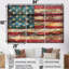 Bleu, rouge, drapeau américain II - ensemble de décorations murales drapeau-508874767-508874765