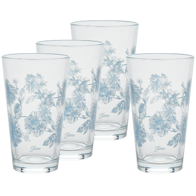 Fiesta Botanical Floral 16-Ounce Tapered Cooler Glass