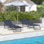 Outdoor  Folding Chaise Lounge Chair Set Of 2