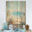 «California Shoreline Window View III - Fenêtres côtières sur bois»-721448136