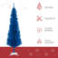 Arbre de Noël 6 pi avec 6 branches décoratives et support en plastique, bleu-121053975-121053977