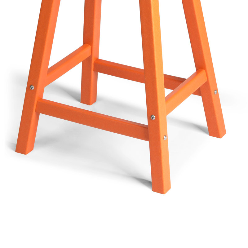 Tabouret de bar Laguna, Tabouret de comptoir (siège d’une hauteur de 24, Orange