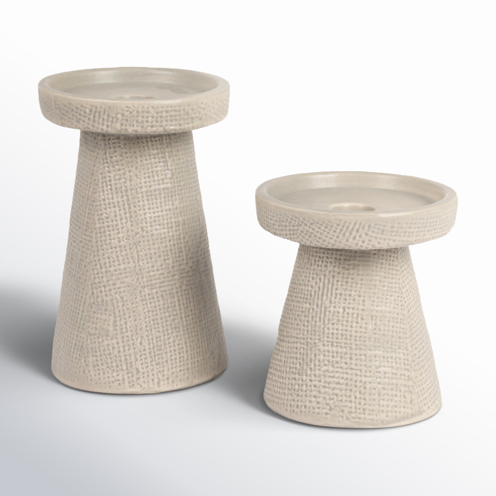 Birch Lane™ 2 Piece Stoneware Table Top Candlestick Set & Reviews | Birch Lane