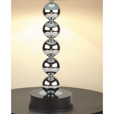 2pc Modern Sleek Table Lamp Reflective Spheres Catch the Eye