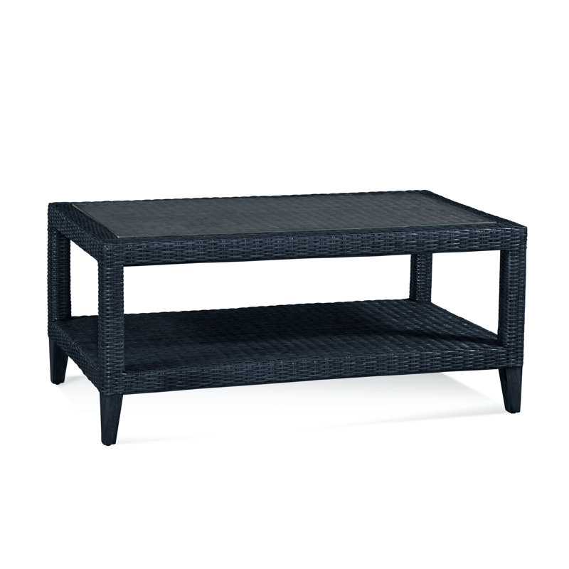 Long Beach 4 Legs Coffee Table with Storage, Navy