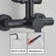 Robinet de douche noir en acier inoxydable