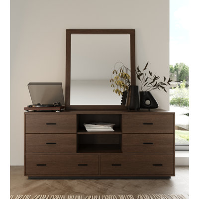 Commode double 6 tiroirs l 63 po Bergquist