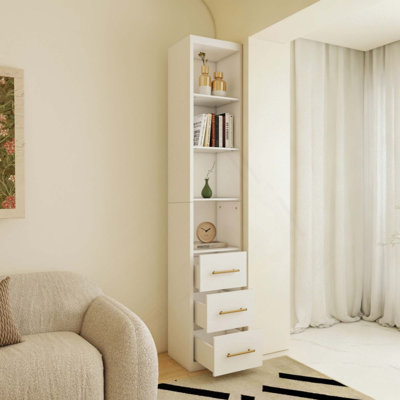 Armoire de rangement latérale avec trois tiroirs pour la chambre à coucher, le salon et la salle de bain