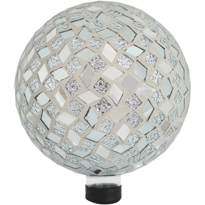 Deep Ocean Swirl Glass Gazing Globe Ball - 10"