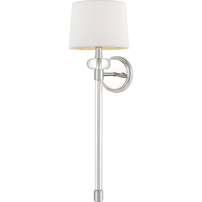 Anzlie Armed Sconce, Polished Nickel