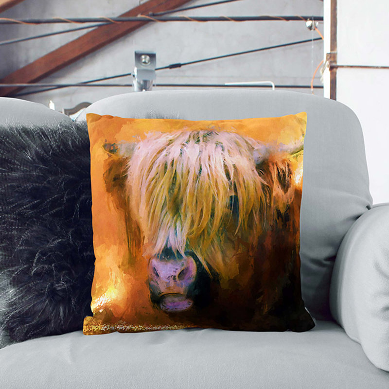 Square Throw Cushion, Black, 40cm H x 40cm W x 15cm D