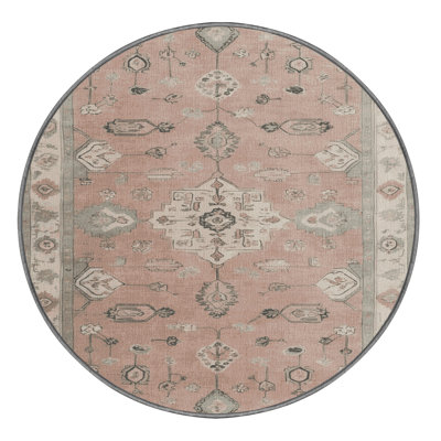 Tapis gris Afyon lavable à la machine