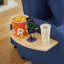 Canapé-lit, canapé-lit convertible 3 en 1 avec dossier réglable, table pliable et port USB, type C, fauteuil inclinable réglable, fauteuil pour salon, chambre à coucher, petit espace, bleu foncé