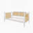 Traditional Style Rattan Twin Size Daybed with Twin Size Trundle for Limited Space, Guest Room, No Box Spring Needed,Antique White-768085324-768085325