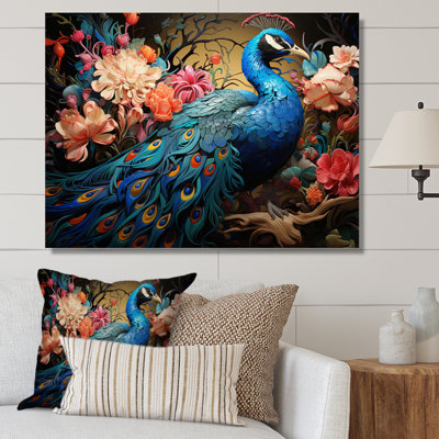 " Teal Peacock Parade II "