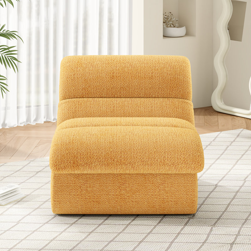 Chaise d'appoint rembourrée, Gingembre gingembre