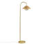 Lampe sur pied en rotin tissé or / naturel Voir ci-dessous