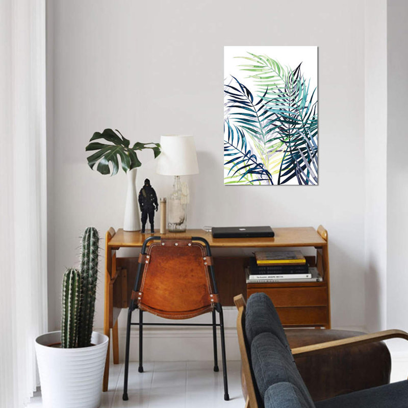 «Twilight Palms I», impression sur toile, H 26 po x l 18 po x P 1,5 po, Pas de tapis, Toile tendue