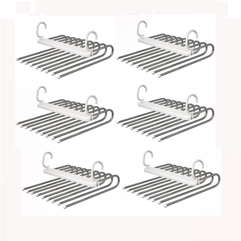 Cintre pour pantalons pliable en acier inoxydable, 4