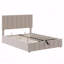 Structure de lit plateforme double rembourrée, rangement hydraulique-1162201218-1162201221