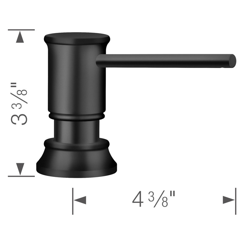 Empressa Soap Dispenser - Matte Black, Matte Black
