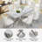 70" Marble Top Dining Table Set, Rectangular Faux Marble Print Top and 4 Velvet Upholstered Dining Chairs (Set of 5)-115234401-115234403-115234407