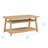 ECR4Kids Sit n' Stash Rectangular Table with Storage, Kids Furniture, Natural