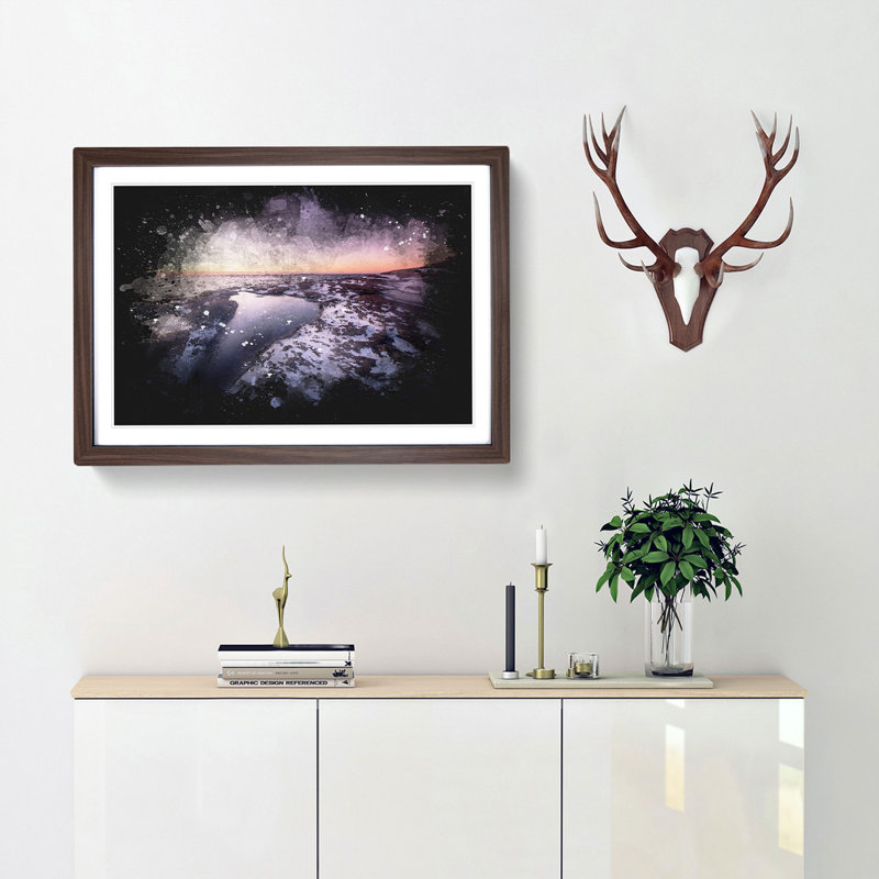 Ice Pool in Helsinki Finland - Picture Frame Graphic Art Print, 24cm H x 33cm W x 2cm D, Walnut Framed