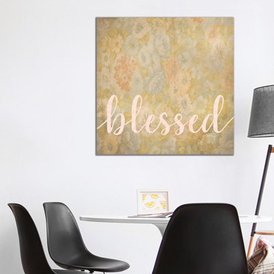 Blessed 1 Piece Wrapped Canvas Wall Art