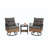 Outdoor Swivel Rocker Chairs Set 3 Piece With 1 Table And 2 Rocking & Swivel Chairs Support 350Lbs Wicker Outdoor Furniture Patio Conversation Set