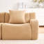 Armless Sofa W/Pillow Teddy Fabric-Camel-581495880