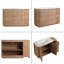 Meuble-lavabo autoportant de 52 po avec lavabo en céramique blanche et 1 armoire de rangement, porte à fermeture en douceur, chêne imitation-978206408