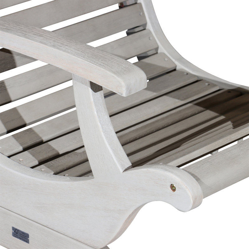 Chaise en bois d'eucalyptus, Gris