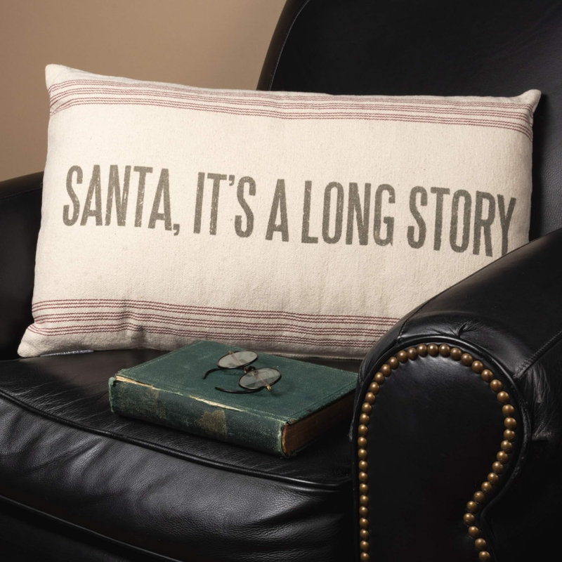 Coussin décoratif de Noël «Primitive By Kathy» par Père Noël