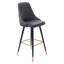 Upholstered Counter Stool with Solid Wood Frame