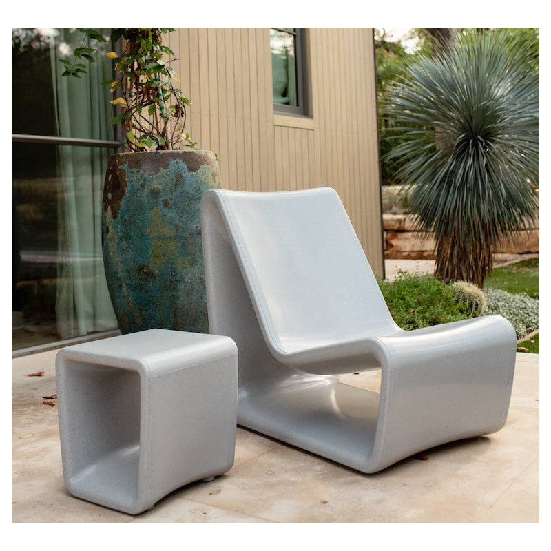 Loop Outdoor Square Side Table, Seafoam Green