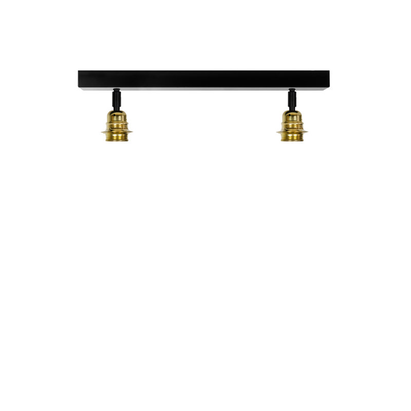 Greg 48cm 2 -Light Track Kit, Brass/Black
