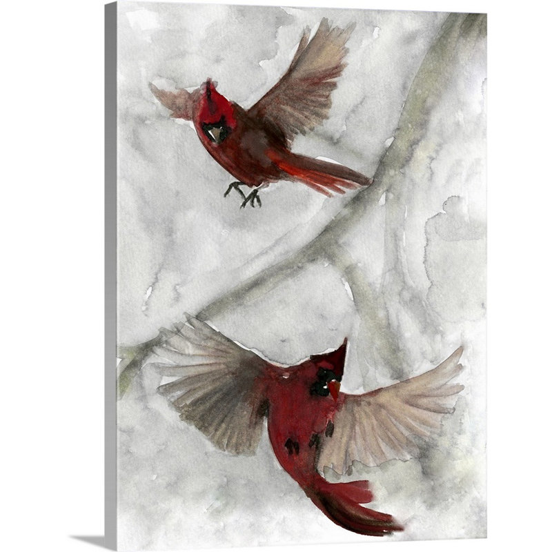 Reproduction d’art sur toile « Cardinals I » par Stellar design studio, Toile tendue, H 48 po x l 36 po x P 1,25 po