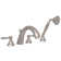 Verona™ Double Handle Deck Mount Roman Tub Faucet with Single Function Hand Shower and Lever Handle